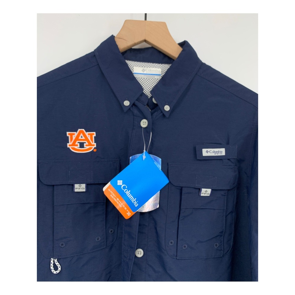Auburn Tigers Fishing Shirt Womens Medium Columbia Collegiate Bahama Vented NEW
